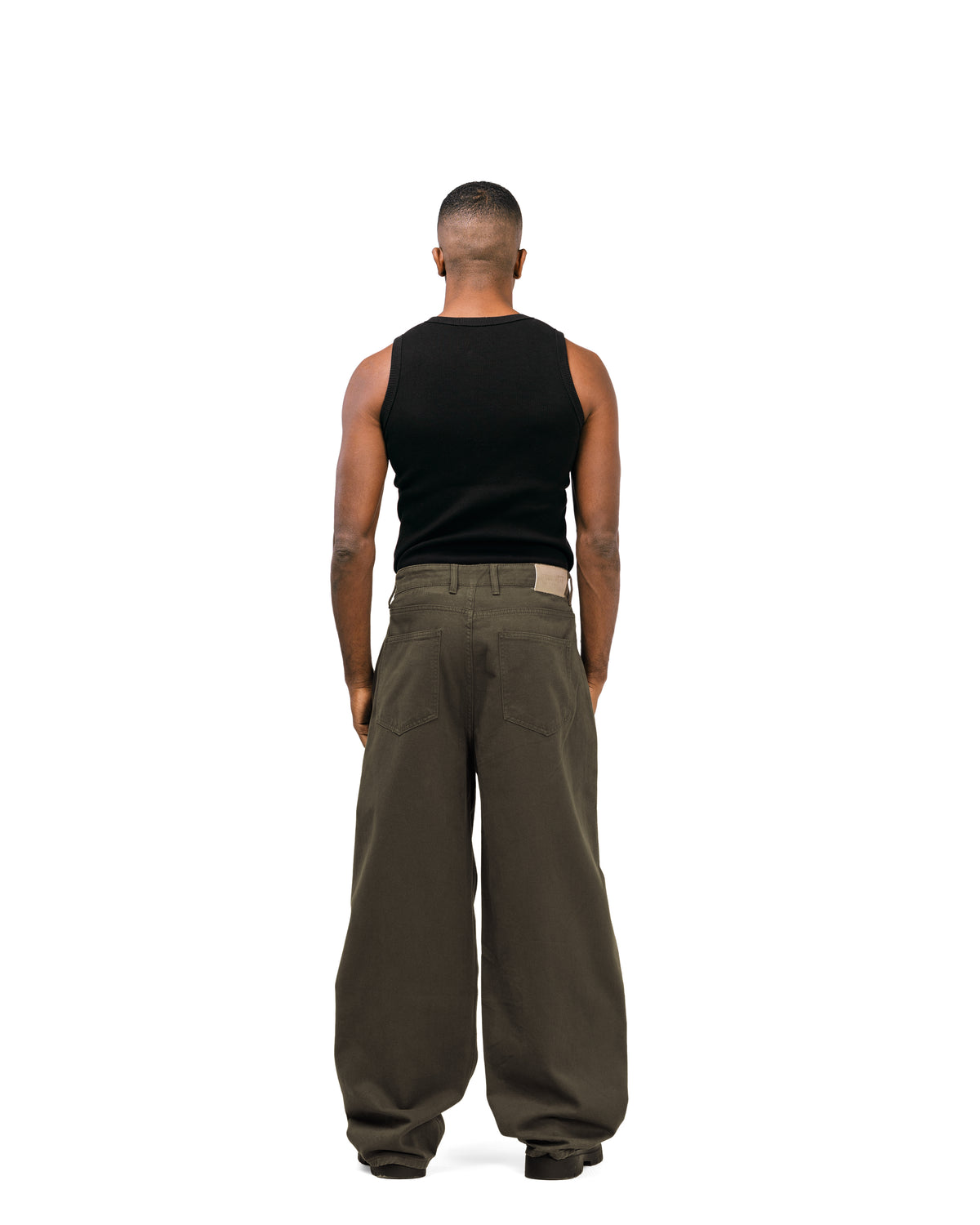 SWTS Olive Green Balloon Fit Gabardine Pants