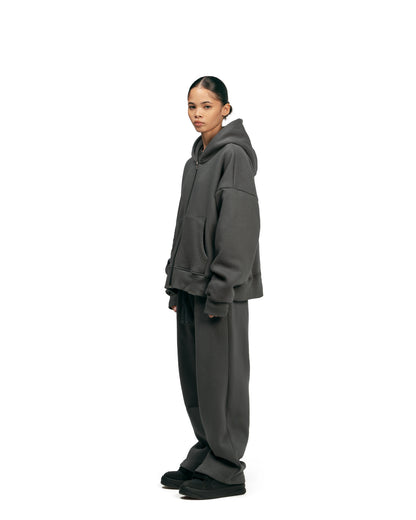 Streetwear Essential V2 Boxy Zip Hoodie