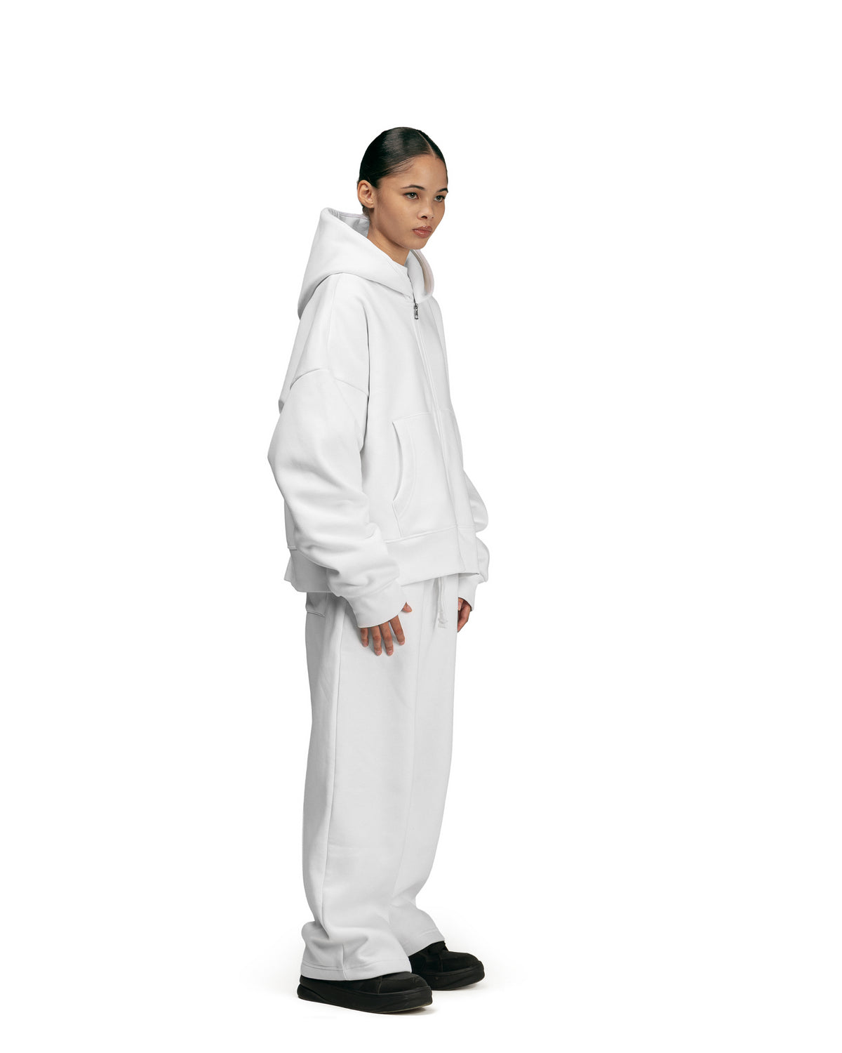 Streetwear Essential V2 Boxy Zip Hoodie