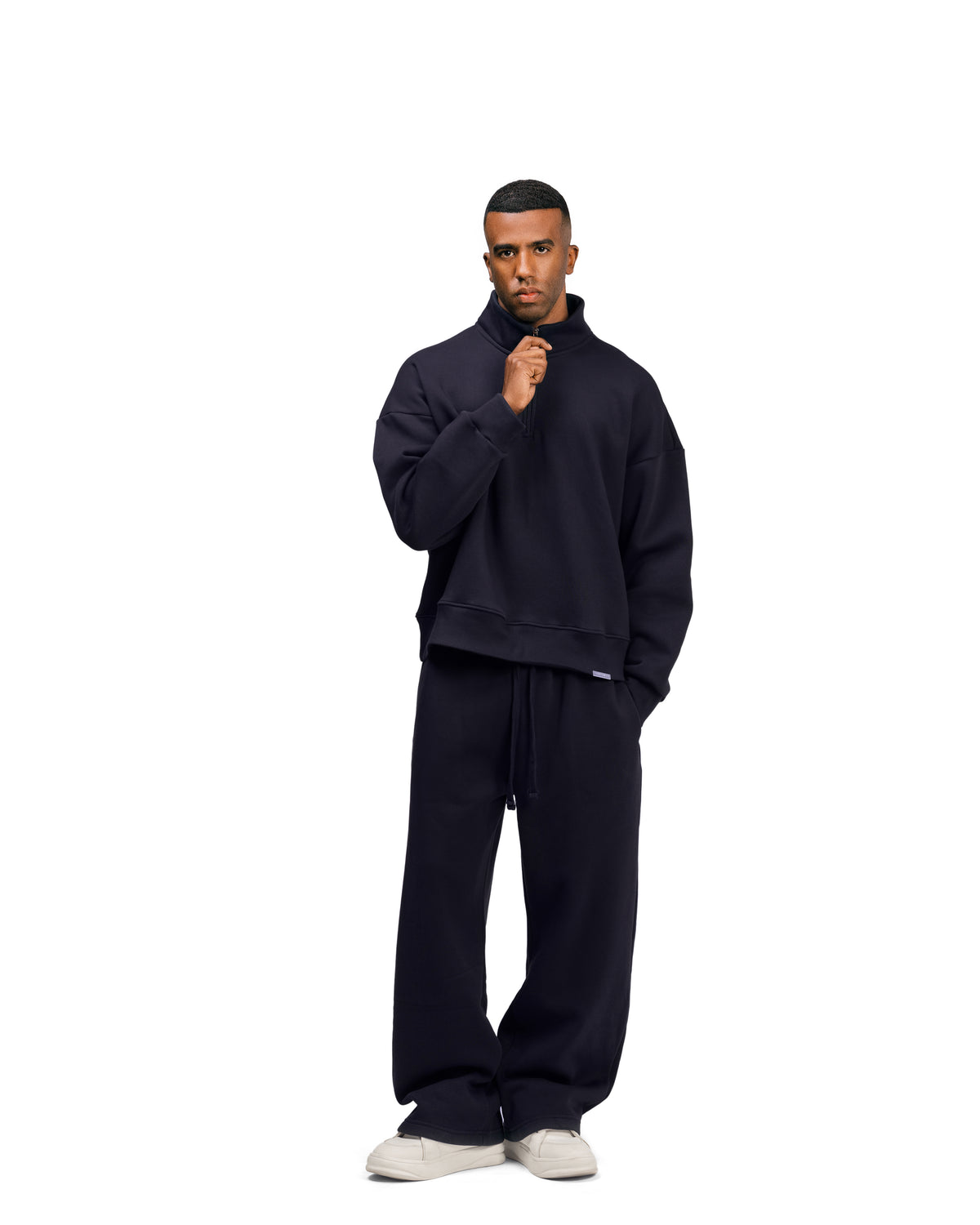 Streetwear Essential V2 Oversized Quarter-Zip Sweatshirt